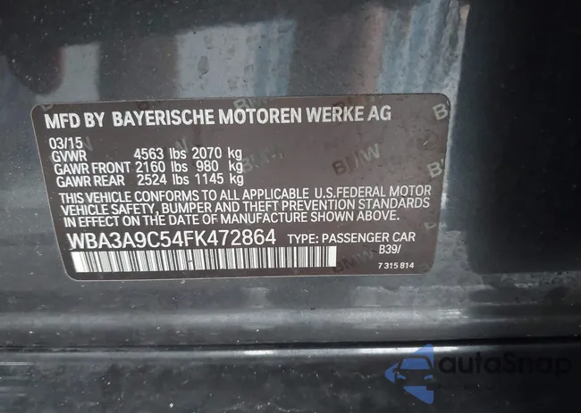 WBA3A9C54FK472864: 42385679