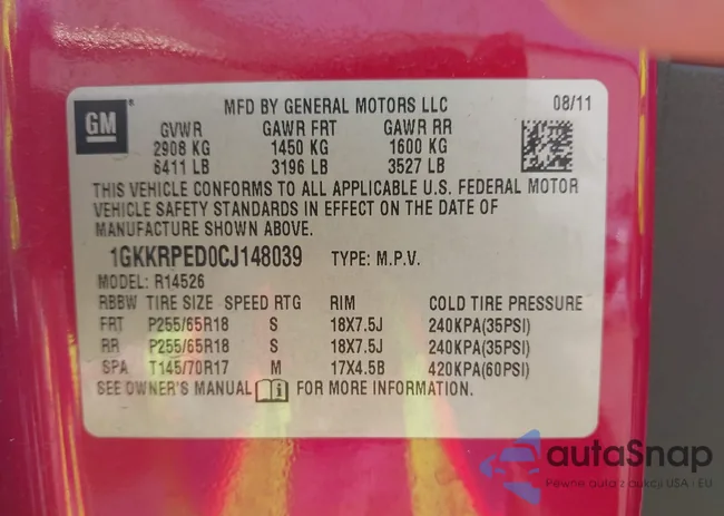 1GKKRPED0CJ148039: 42385790