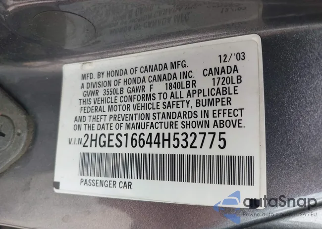 2HGES16644H532775: 42385849