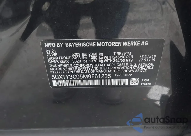 5UXTY3C05M9F61235: 42385910