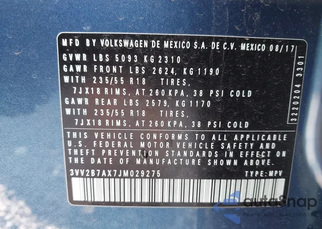 3VV2B7AX7JM029275: 42386878