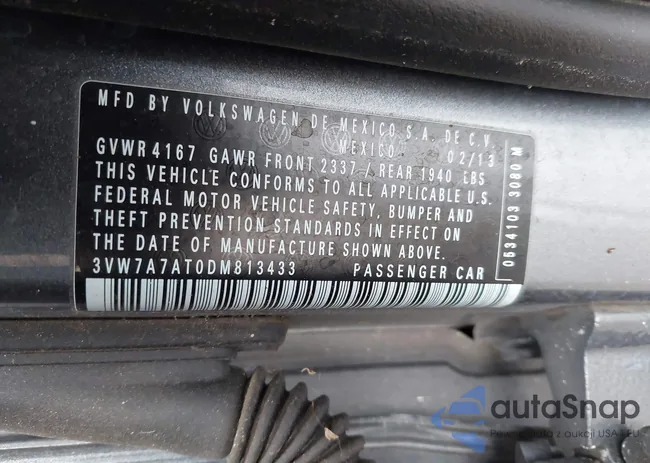 3VW7A7AT0DM813433: 42387056