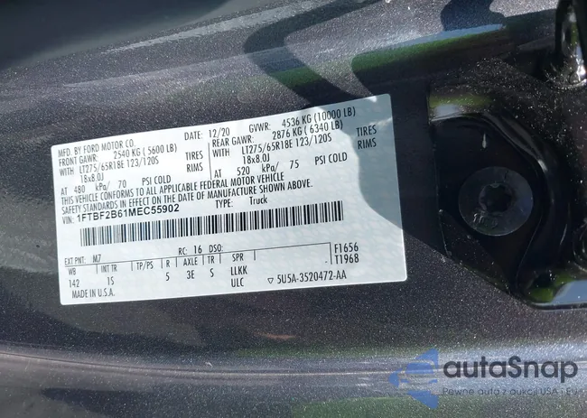 1FTBF2B61MEC55902: 42387888