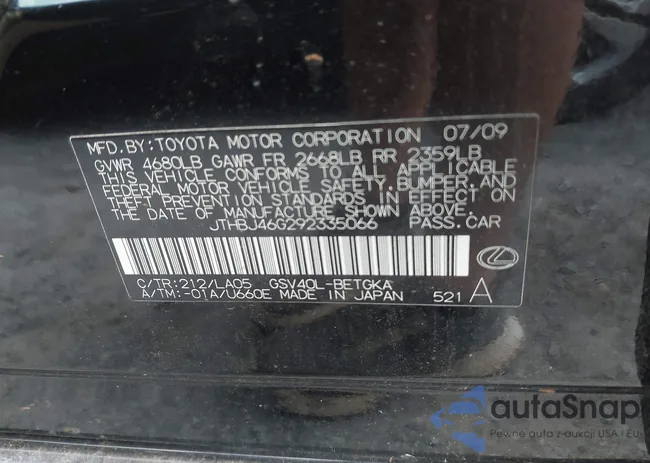 JTHBJ46G292335066: 42388066