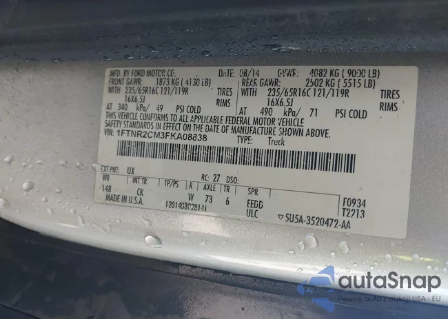 1FTNR2CM3FKA08838: 42388414