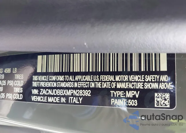 ZACNJDBBXMPN28392: 42387578