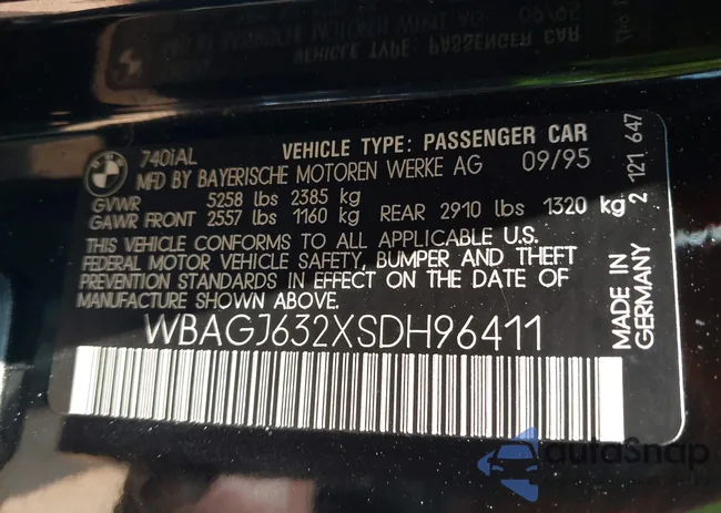 WBAGJ632XSDH96411: 42387583