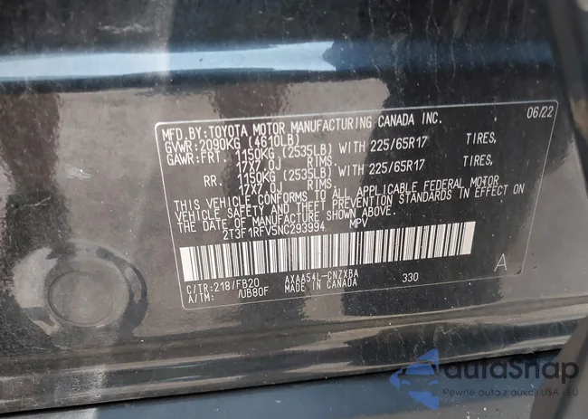 2T3F1RFV5NC293994: 42387638