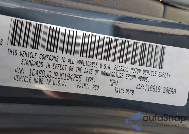 1C4SDJGJ9JC194755: 42387684