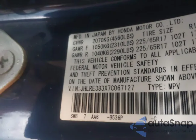 JHLRE383X7C067127: 42387725