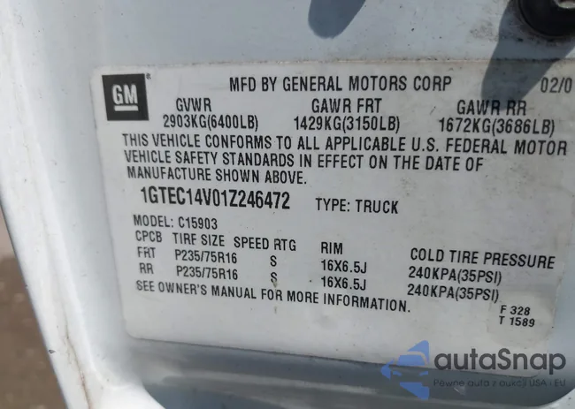 1GTEC14V01Z246472: 42387768