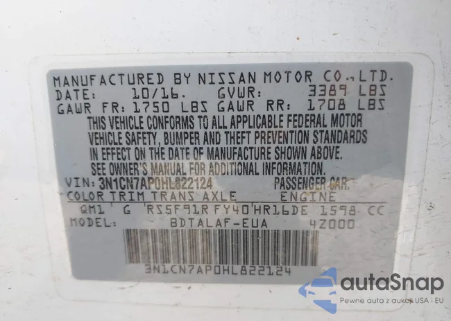 3N1CN7AP0HL822124: 42387780