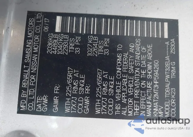 KNMAT2MT3HP594260: 42387843