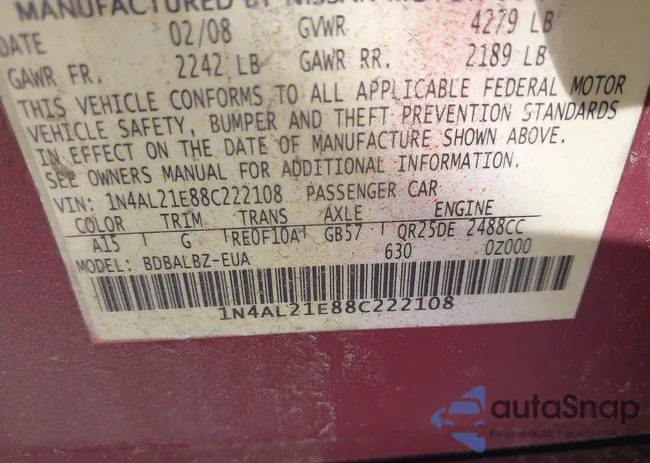 1N4AL21E88C222108: 42387850