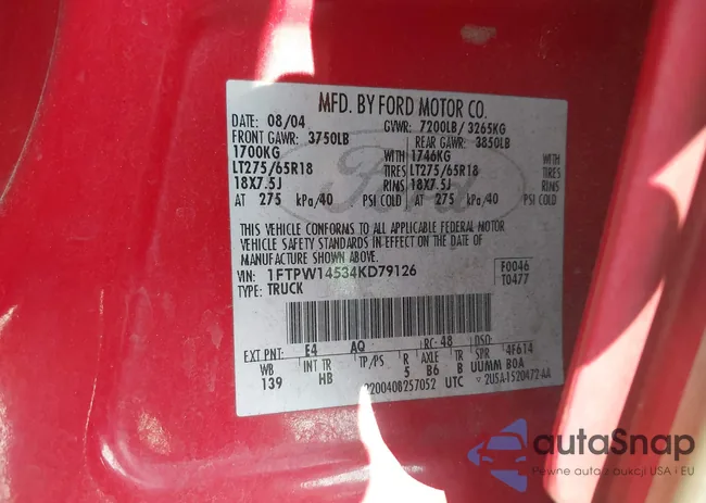 1FTPW14534KD79126: 42388904