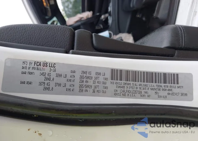 1C4RJFAGXJC357320: 42388931