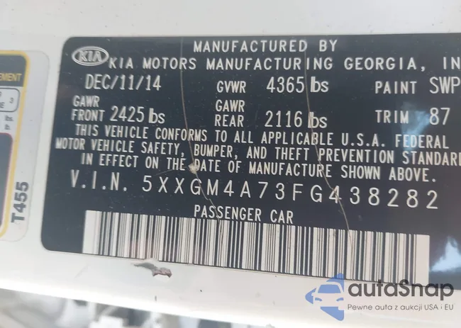 5XXGM4A73FG438282: 42389042