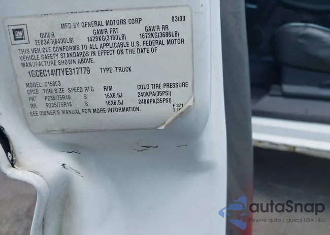 1GCEC14V7YE317779: 42389071