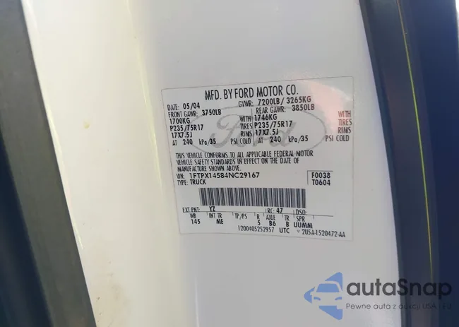 1FTPX14584NC29167: 42389085