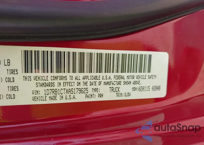 1D7RB1CTXAS179625: 42389160