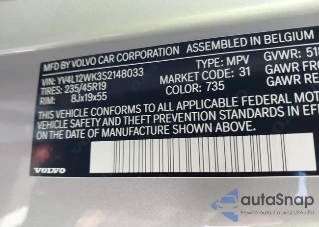 YV4L12WK3S2148033: 42389242