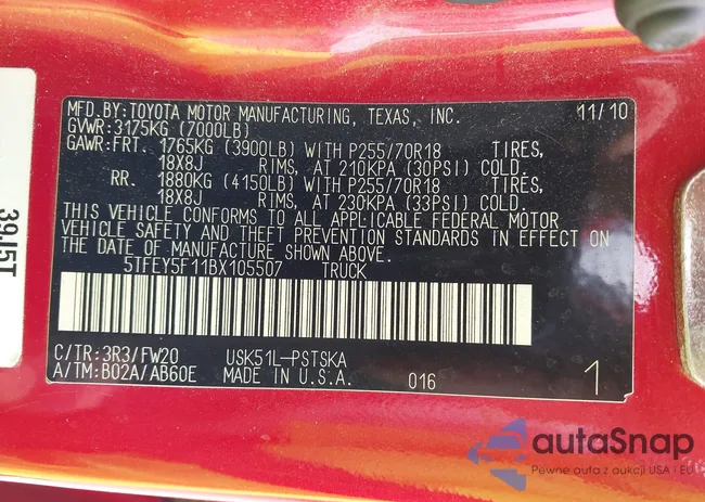 5TFEY5F11BX105507: 42389351