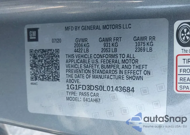 1G1FD3DS0L0143684: 42388530