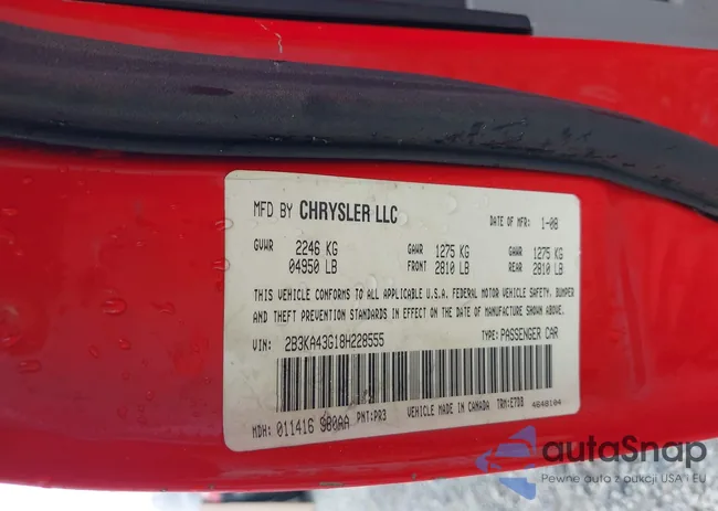 2B3KA43G18H228555: 42388588