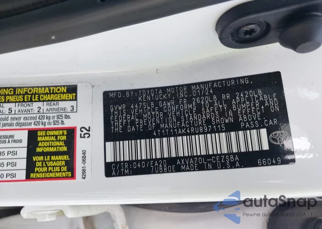 4T1T11AK4RU897115: 42388658