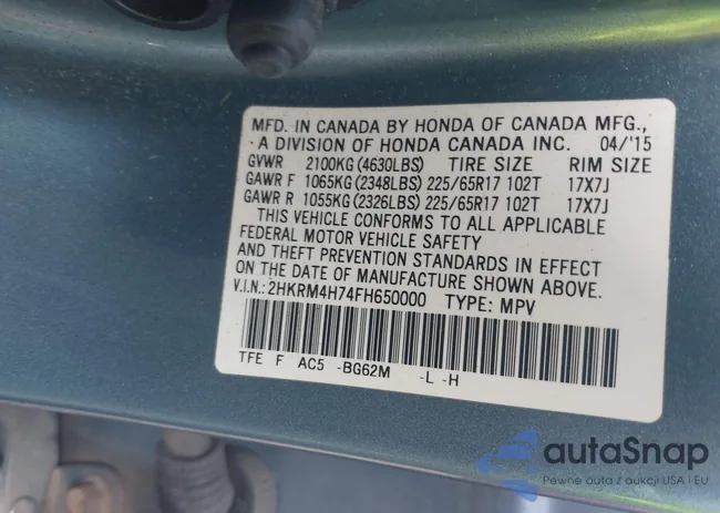 2HKRM4H74FH650000: 42388689