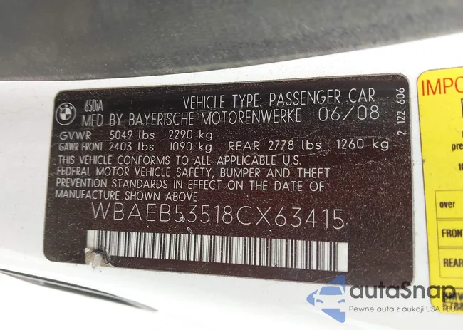 WBAEB53518CX63415: 42388824