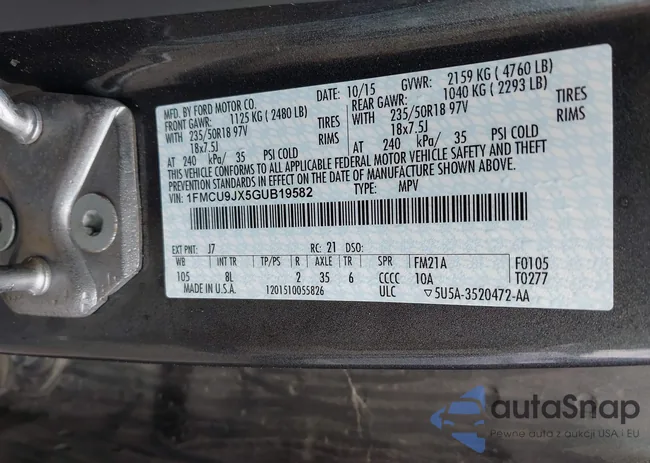 1FMCU9JX5GUB19582: 42388860