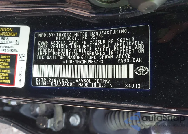 4T1BF1FK3FU965793: 42389934