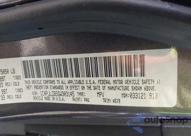 1C4PJLCB3GW303145: 42390070