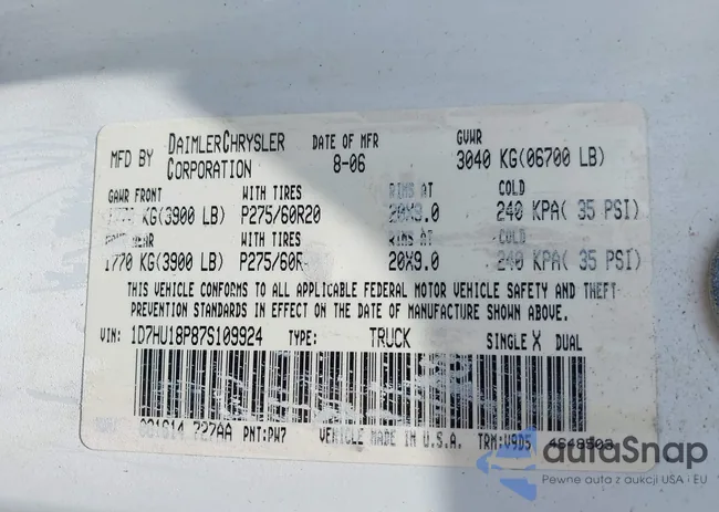 1D7HU18P87S109924: 42390111