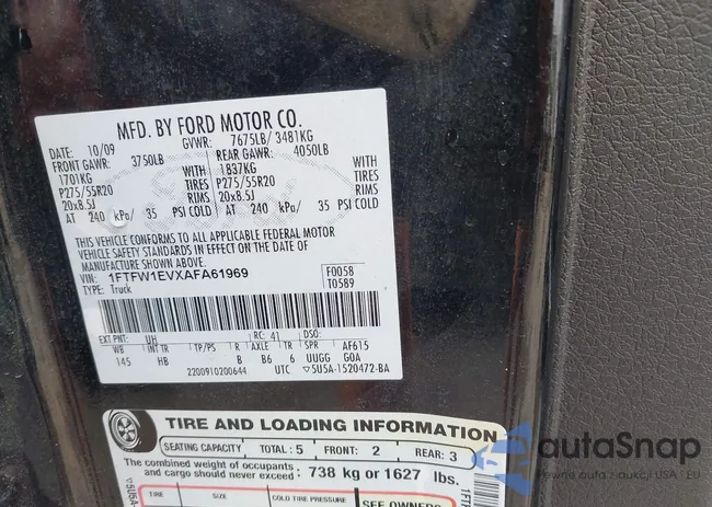 1FTFW1EVXAFA61969: 42390220