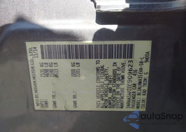 1N4AA5AP2EC909623: 42390407