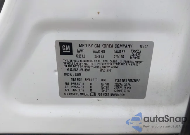 KL4CJASB1JB611587: 42390454