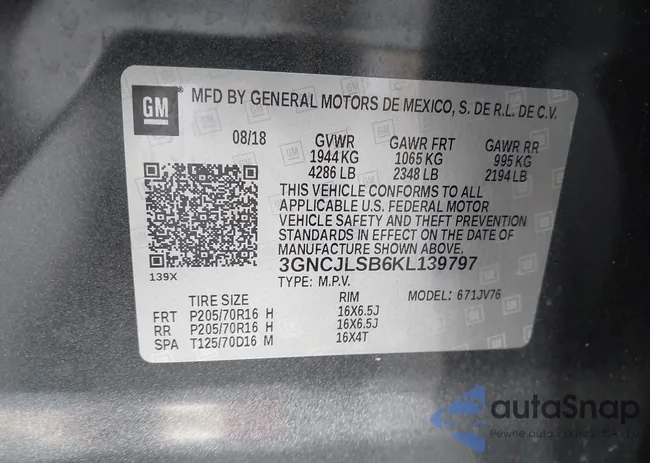 3GNCJLSB6KL139797: 42389611