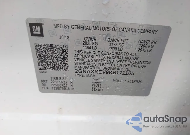 2GNAXKEV9K6171105: 42389767