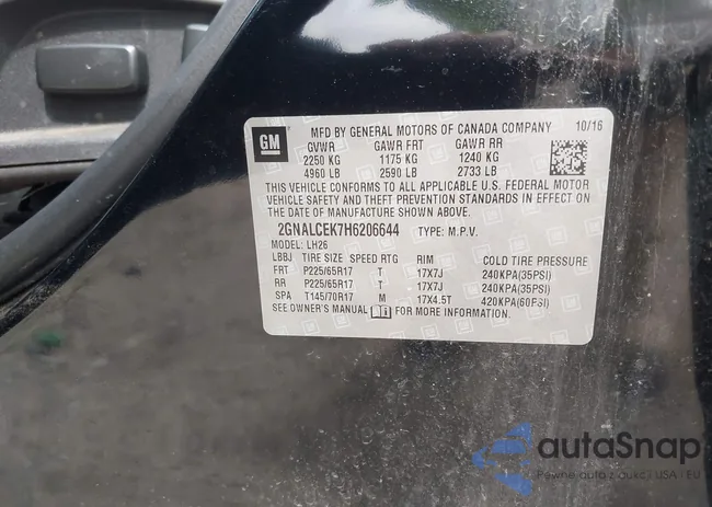 2GNALCEK7H6206644: 42389847