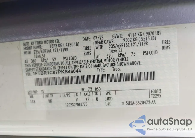 1FTBR1C87PKB46044: 42390917