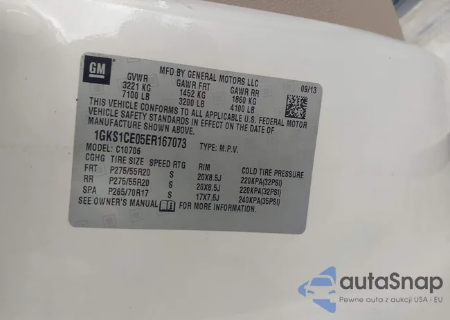 1GKS1CE05ER167073: 42391218