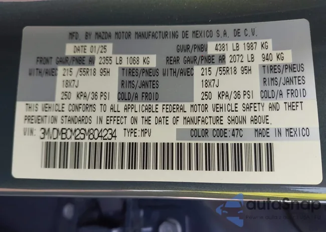 3MVDMBCM2SM804234: 42391251