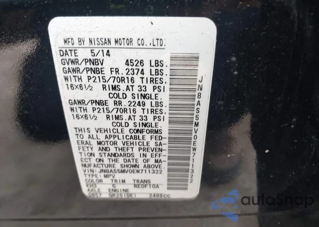 JN8AS5MV0EW711322: 42391268