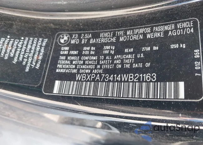 WBXPA73414WB21163: 42391311