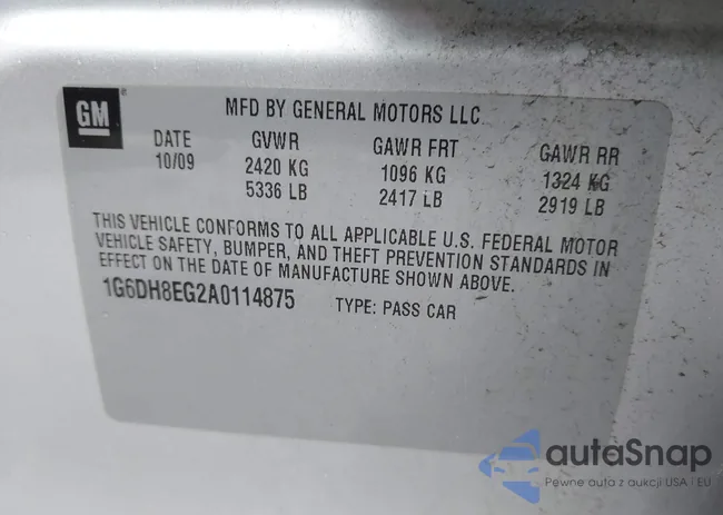 1G6DH8EG2A0114875: 42391320