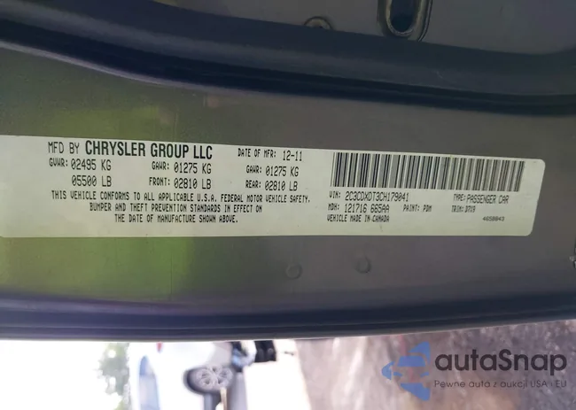 2C3CDXDT3CH179041: 42391335