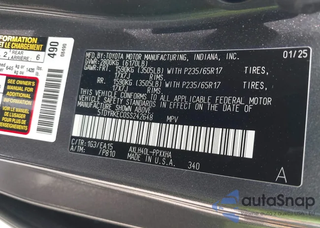 5TDYRKEC0SS242648: 42391361