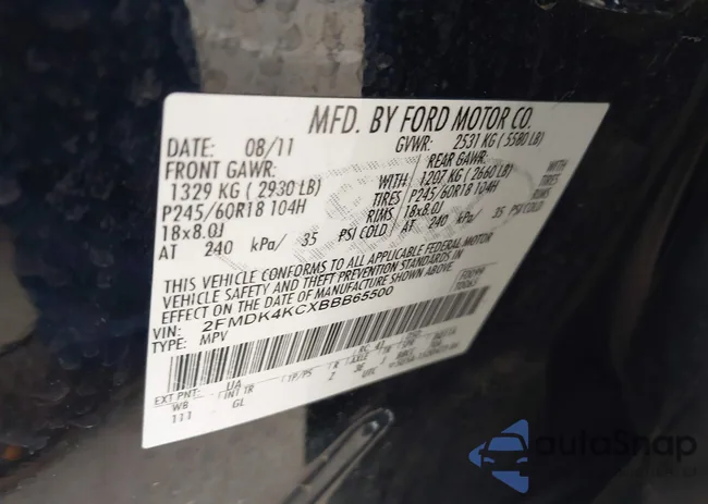 2FMDK4KCXBBB65500: 42390520